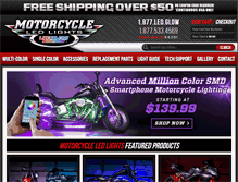 Tablet Screenshot of motorcycleledlights.com